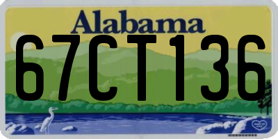 AL license plate 67CT136