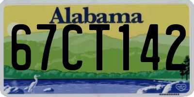 AL license plate 67CT142