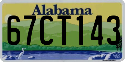 AL license plate 67CT143