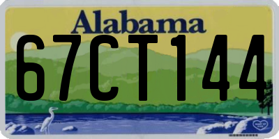 AL license plate 67CT144