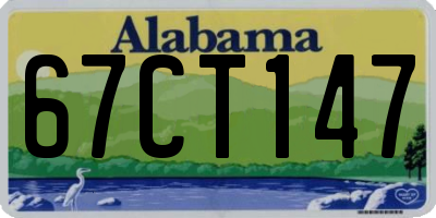 AL license plate 67CT147