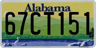 AL license plate 67CT151