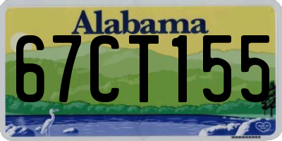 AL license plate 67CT155