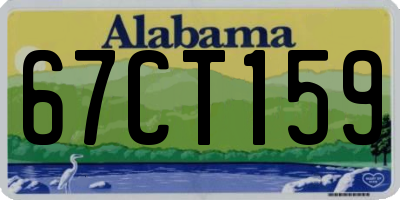 AL license plate 67CT159