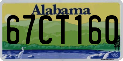 AL license plate 67CT160