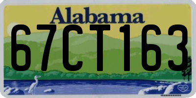 AL license plate 67CT163