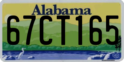 AL license plate 67CT165