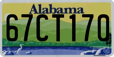 AL license plate 67CT170