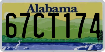 AL license plate 67CT174