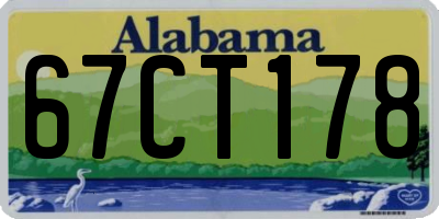 AL license plate 67CT178