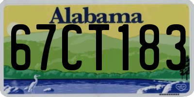 AL license plate 67CT183