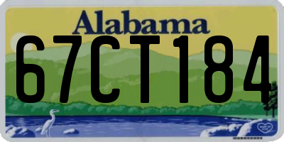 AL license plate 67CT184
