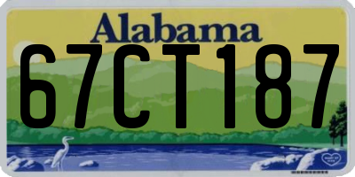 AL license plate 67CT187
