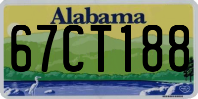 AL license plate 67CT188