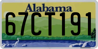 AL license plate 67CT191