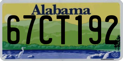 AL license plate 67CT192