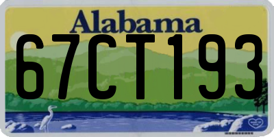 AL license plate 67CT193
