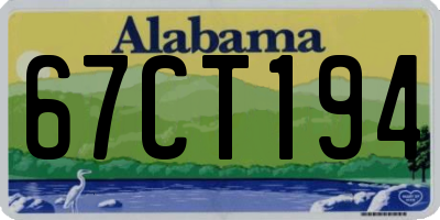 AL license plate 67CT194
