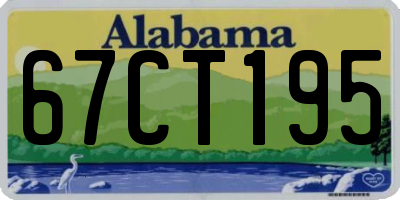 AL license plate 67CT195