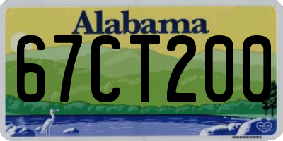AL license plate 67CT200