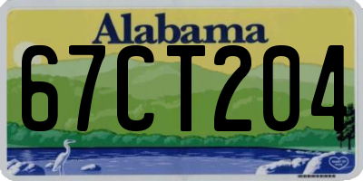 AL license plate 67CT204