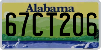 AL license plate 67CT206