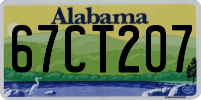 AL license plate 67CT207