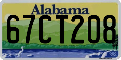 AL license plate 67CT208