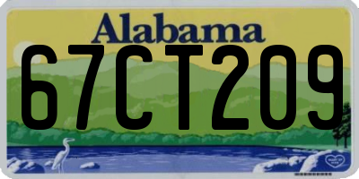 AL license plate 67CT209