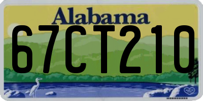 AL license plate 67CT210