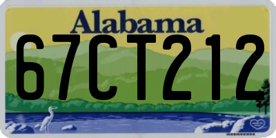 AL license plate 67CT212