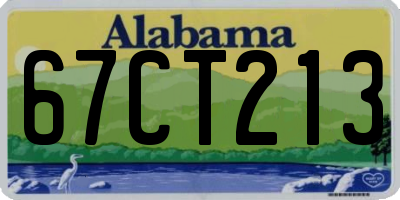AL license plate 67CT213