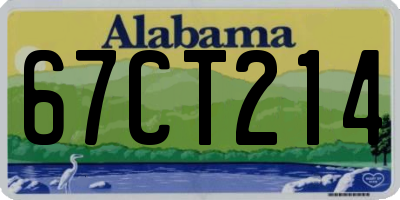 AL license plate 67CT214