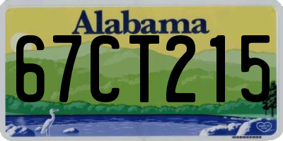 AL license plate 67CT215