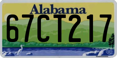 AL license plate 67CT217
