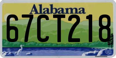 AL license plate 67CT218
