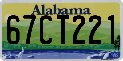 AL license plate 67CT221