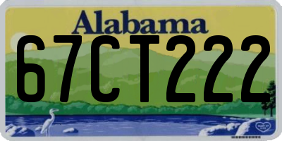 AL license plate 67CT222