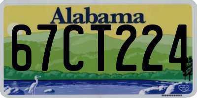 AL license plate 67CT224