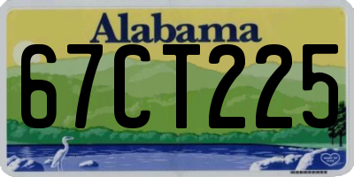 AL license plate 67CT225