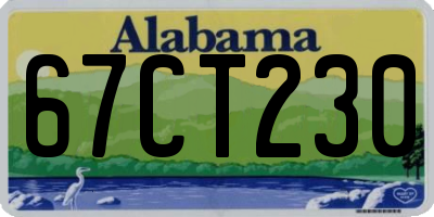 AL license plate 67CT230