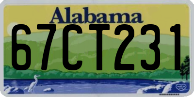 AL license plate 67CT231