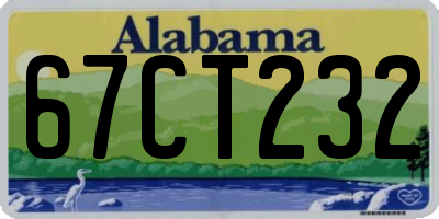 AL license plate 67CT232