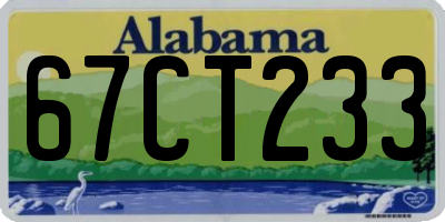 AL license plate 67CT233