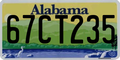 AL license plate 67CT235