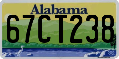 AL license plate 67CT238
