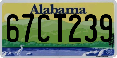 AL license plate 67CT239