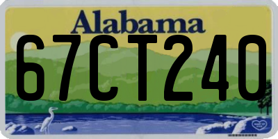 AL license plate 67CT240
