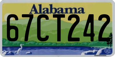 AL license plate 67CT242
