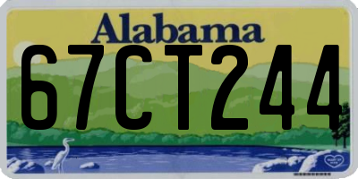 AL license plate 67CT244